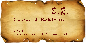 Draskovich Rudolfina névjegykártya
